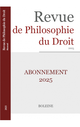 Revue de Philosophie du Droit n°3/2025 - Tarif particulier