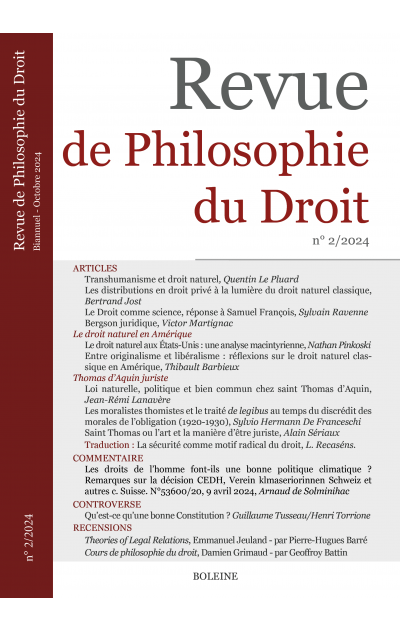 Revue de Philosophie du Droit...