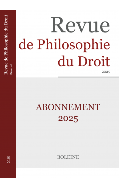 Abonnement Revue de Philosophie du...