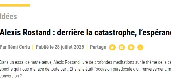 Retrouvez l'interview d'Alexis Rostand dans L'Incorrect de juillet 2025